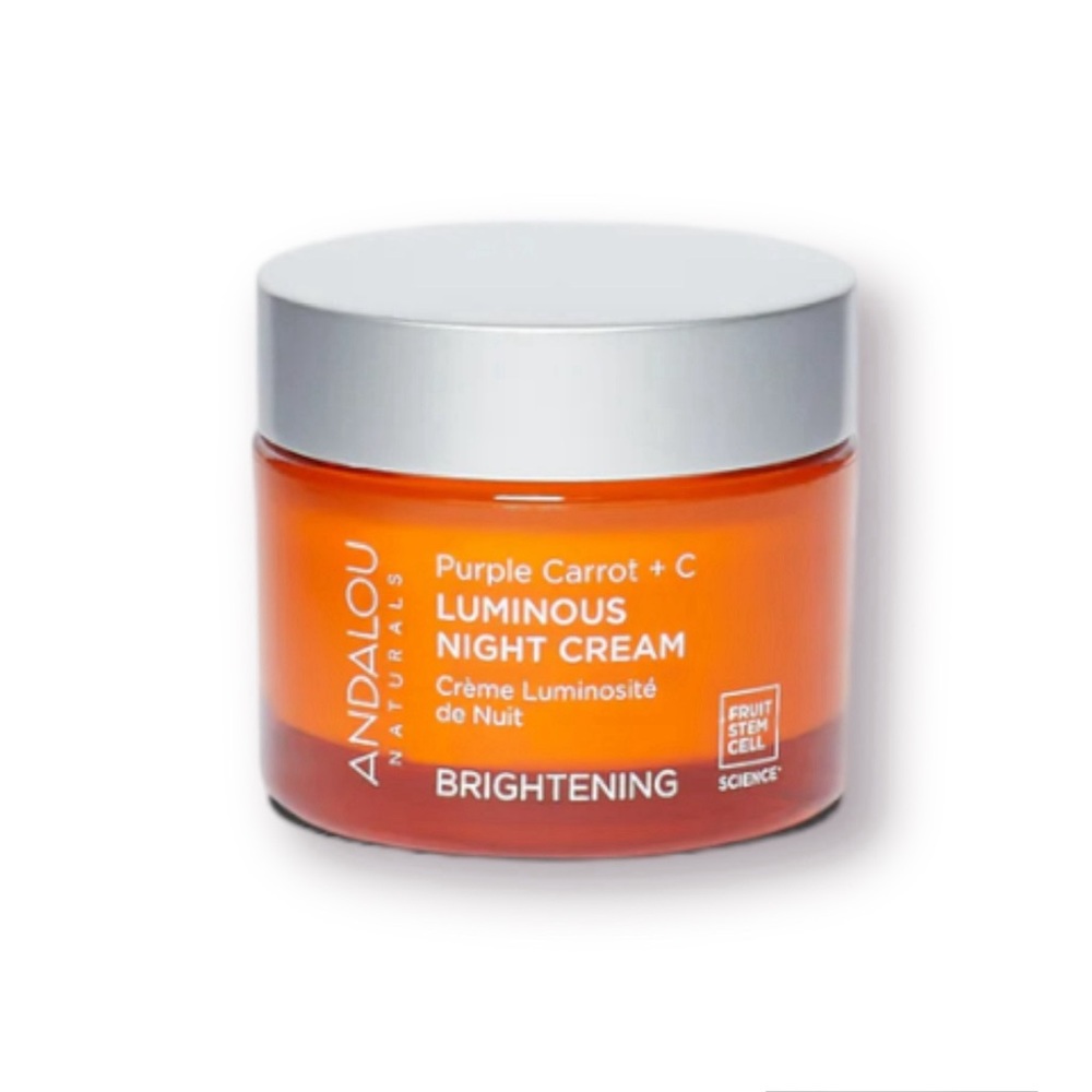 Andalou Brightening Purple Carrot + Vitamin C Luminous Night Cream | New